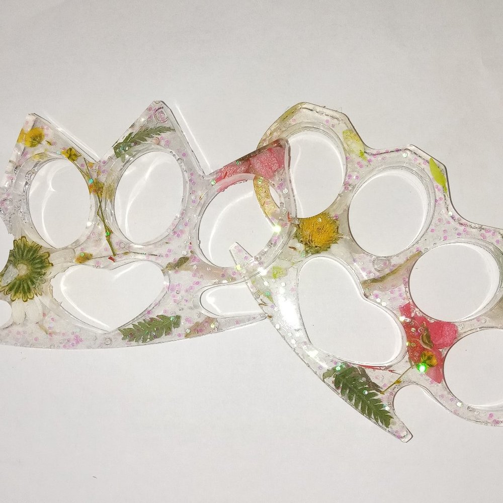 Crystal Clear Kitty Cat Paw Knuckles Self Defense